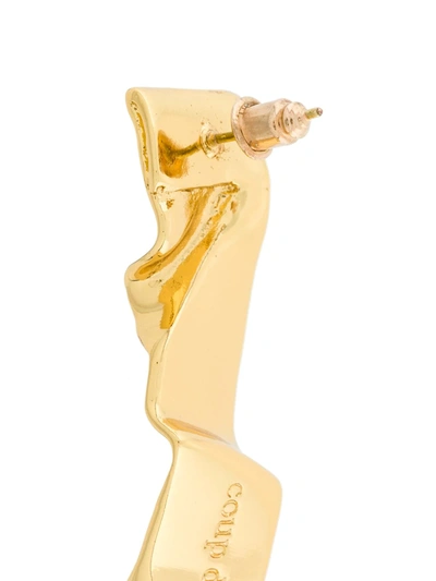 Coup De Coeur Wave Drop Earrings In Gold