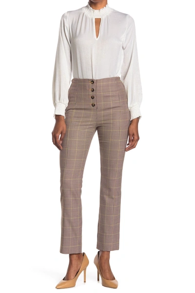 Shop Jonathan Simkhai Glen Plaid E-cig Pant In Ochco