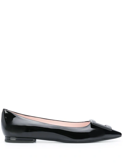 Shop Roger Vivier Gommettine Patent Ballet Flats