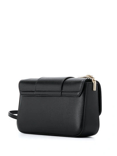 Shop Roger Vivier Tres Vivier Mini Shoulder Bag In Black