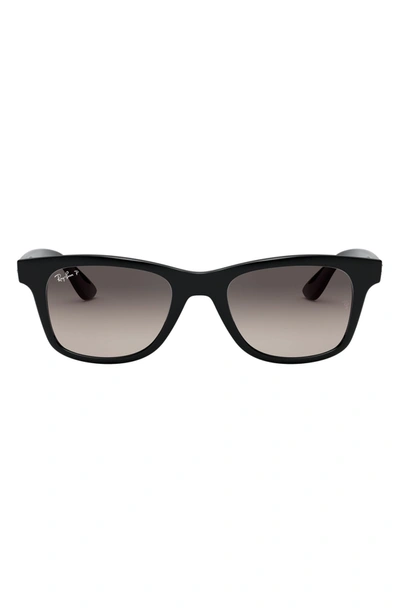 Shop Ray Ban Wayfarer Polarized 50mm Sunglasses In Black/ Dark Grey Gradient