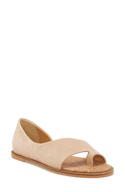 Shop Lucky Brand Falinda Leather Toe Loop Sandal In Stone