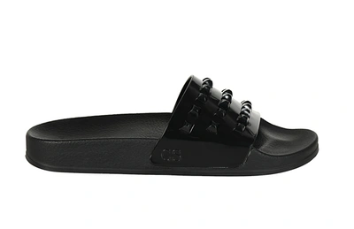 Shop Carmen Sol Franco Slides In Black