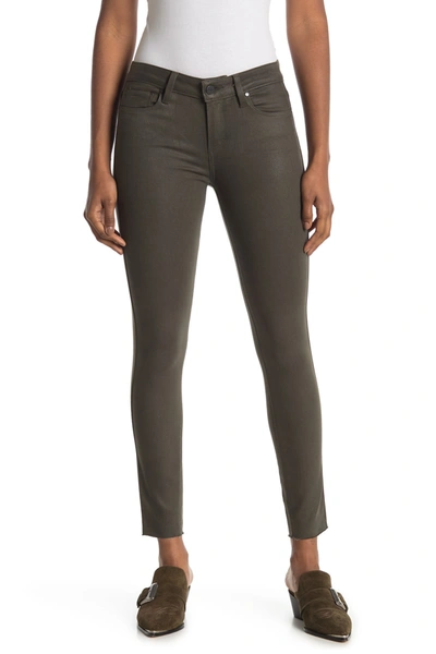 Shop Paige Verdugo Raw Hem Ankle Crop Skinny Jeans In Chiveluxct