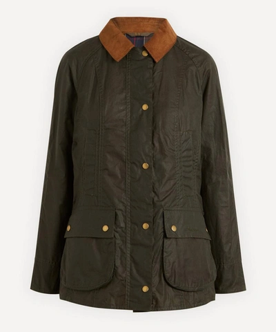 Shop Barbour Lightweight Beadnell Wax Jacket In Green