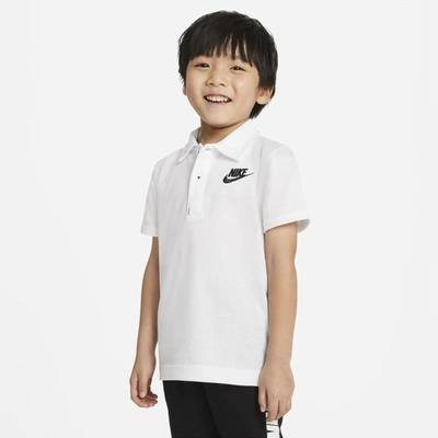 Shop Nike Dri-fit Toddler Polo In White