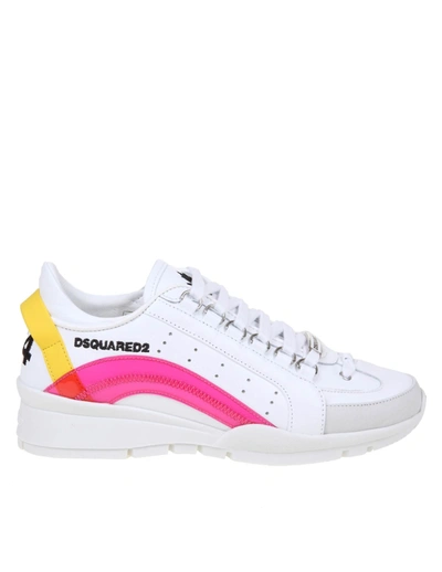 Shop Dsquared2 Sneakers 551 In Vitello Bianco In White/yellow
