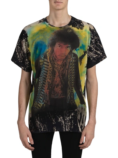 Shop Amiri Men's Jimi Hendrix Cotton T-shirt In Black