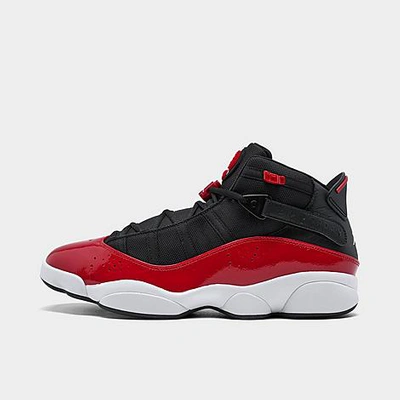Shop Nike Jordan Men's Air 6 Rings Basketball Shoes In Black/white/gym Red