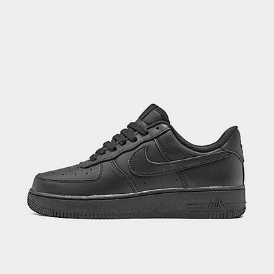 Shop Nike Women's Air Force 1 Low Casual Shoes In Black/black