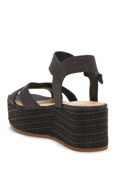 Shop Lucky Brand Bainda Ankle Strap Wedge Sandal In Black 01