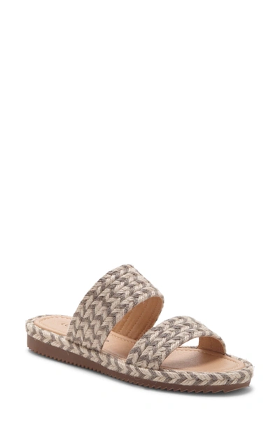 Shop Lucky Brand Decime Braided Slide Sandal In Fossilized Fabric