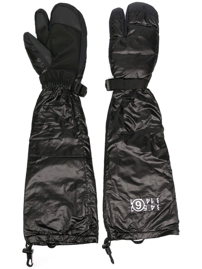 Shop Mm6 Maison Margiela Gloves In Black
