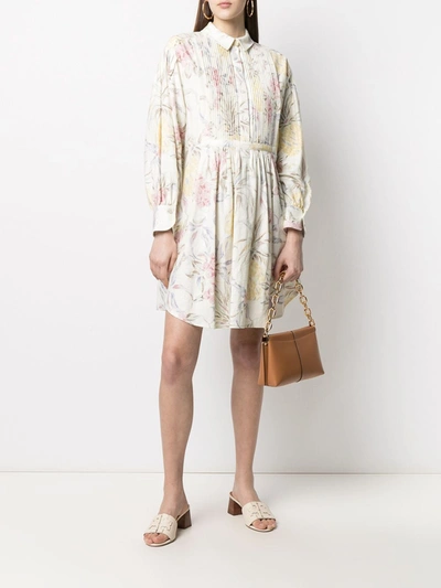 Shop See By Chloé Printed Cotton Dress In White