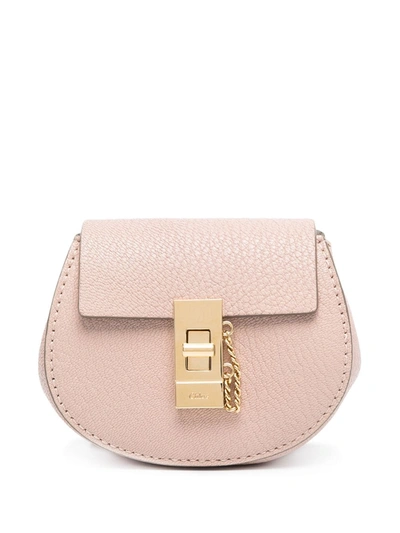 Shop Chloé Drew Mini Leather Backpack In Pink