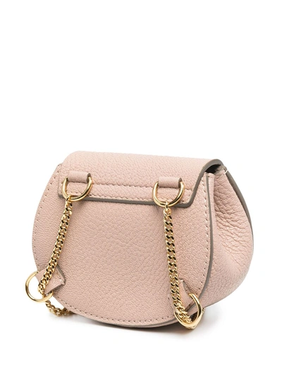 Shop Chloé Drew Mini Leather Backpack In Pink