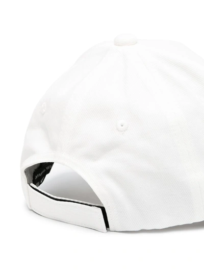 Shop Emporio Armani Logo Baseball Cap In White