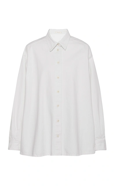 Shop The Row Frannie Denim Shirt In White
