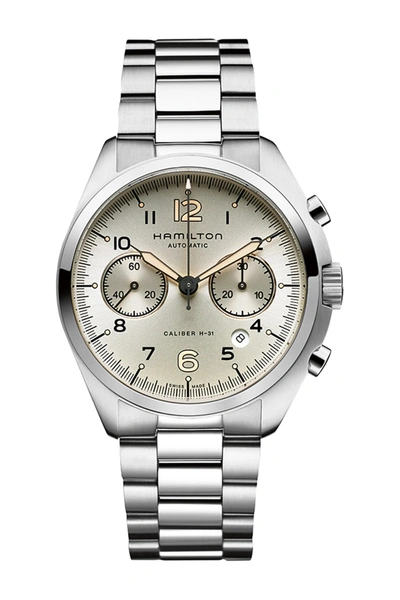 Shop Hamilton Men's Khaki Pilot Pioneer Automatic Bracelet Watch