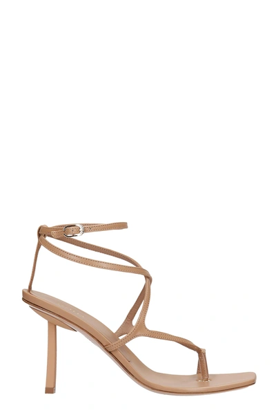 Shop Le Silla Jodie Sandals In Leather Color Leather