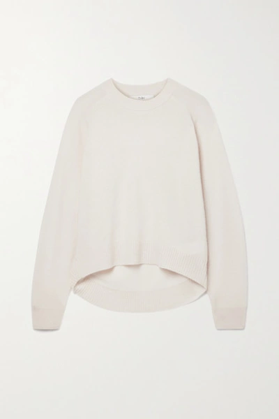 Shop Tibi Convertible Cutout Cashmere Sweater In Beige