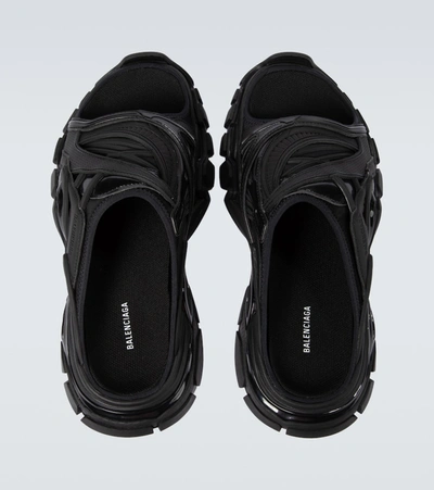 Shop Balenciaga Track Slide Sandals In Black