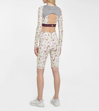 Shop Adidas By Stella Mccartney Future Playground Floral Crop Top In White