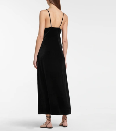 Shop Norma Kamali Velvet Maxi Dress In Black