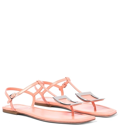 Shop Roger Vivier Bikiviv' Leather Sandals In Pink