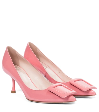 Shop Roger Vivier Viv' In The City 65 Patent Leather Pumps In Pink