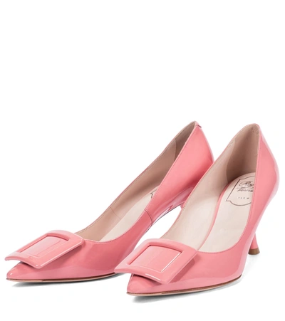 Shop Roger Vivier Viv' In The City 65 Patent Leather Pumps In Pink