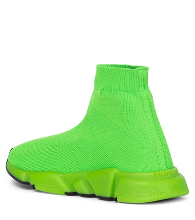 Balenciaga Little Kid's & Kid's Neon Speed Lt Sock Sneakers In Green |  ModeSens