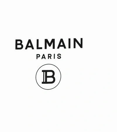 Shop Balmain Baby Logo Cotton Blanket In White