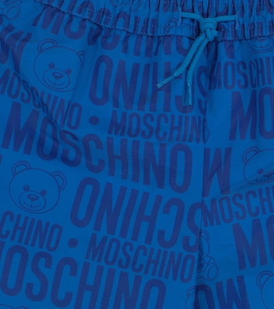 Shop Moschino Logo Swimming Shorts In Blue