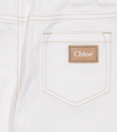 Shop Chloé Stretch-cotton Jeans In White