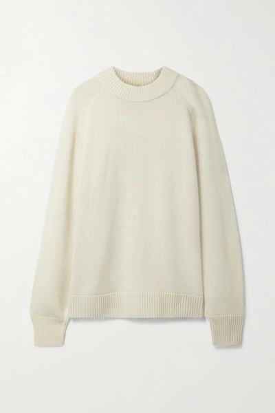 Shop Tibi Cashmere Sweater In Ivory