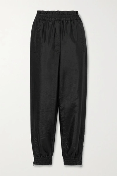 Shop Tibi Shell Track Pants In Black