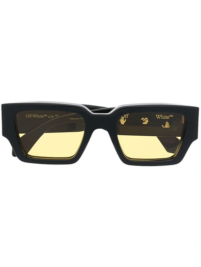 Shop Off-white Mari Rectangle-frame Sunglasses In Black