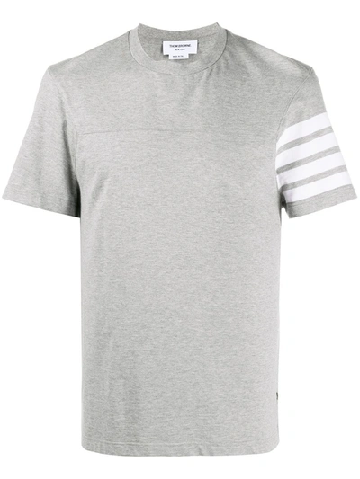 Shop Thom Browne 4-bar Stripe Short-sleeve T-shirt In Grey