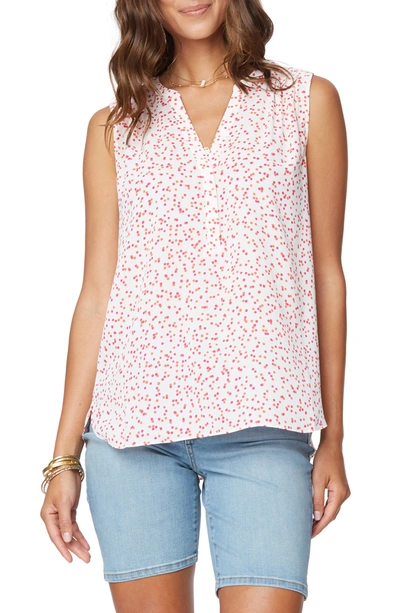 Shop Curves 360 By Nydj Perfect Sleeveless Blouse In Pisco Dot Coral