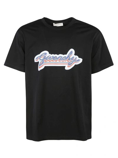 Shop Givenchy Logo Print T-shirt In Nero