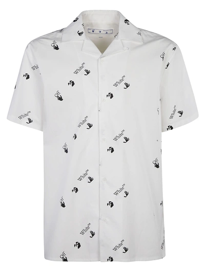 Shop Off-white Ow Allover Holiday Shirt In Bianco