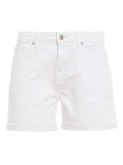 Shop 7 For All Mankind Boy Shorts Cotton Shorts In White