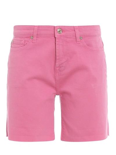Shop 7 For All Mankind Boy Shorts Cotton Shorts In Pink
