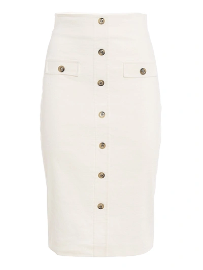 Shop Pinko Rasato Skirt In White