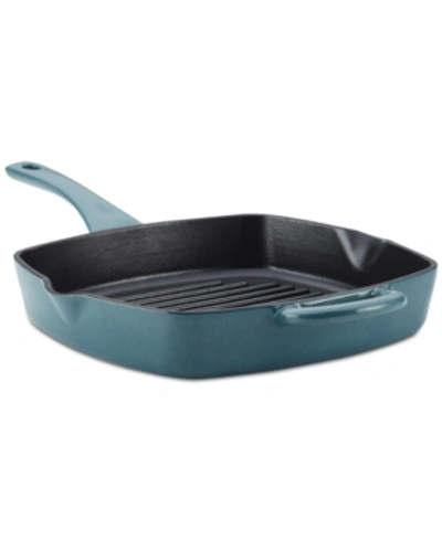 Shop Ayesha Curry 10" Cast Iron Square Grill Pan In Twilight Teal