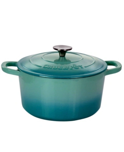 Shop Oster Crock-pot Artisan 5 Quart, 2 Piece Enameled Dutch Oven Set In Aqua