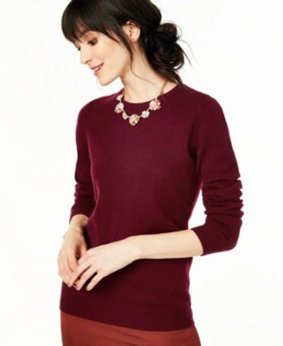 Shop Charter Club Petite Crew-neck Cashmere Sweater, Created For Macy's In Crantini