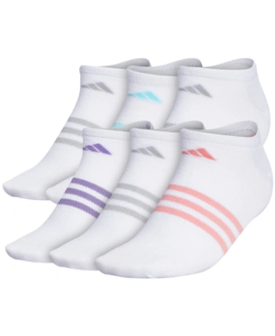 Shop Adidas Originals Women's 6-pk. Superlite No-show Socks In White