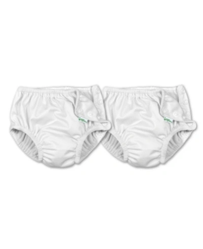 Shop Green Sprouts Baby Girls And Baby Boys Snap Absorbent Swimsuit Diaper In White
